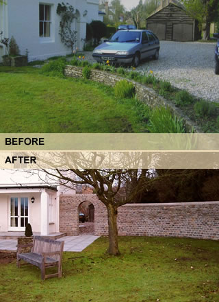 Wet Stone Walls: Before and After Pictures